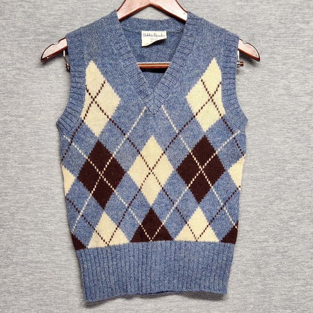 Blue Argyle Sweater Vest
